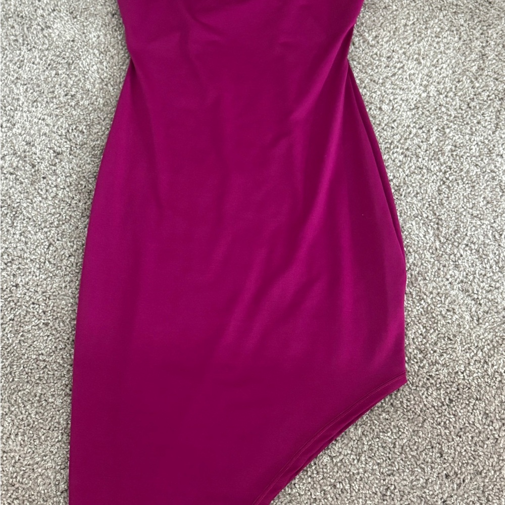 Vibe Fuchsia Asymmetrical Dress